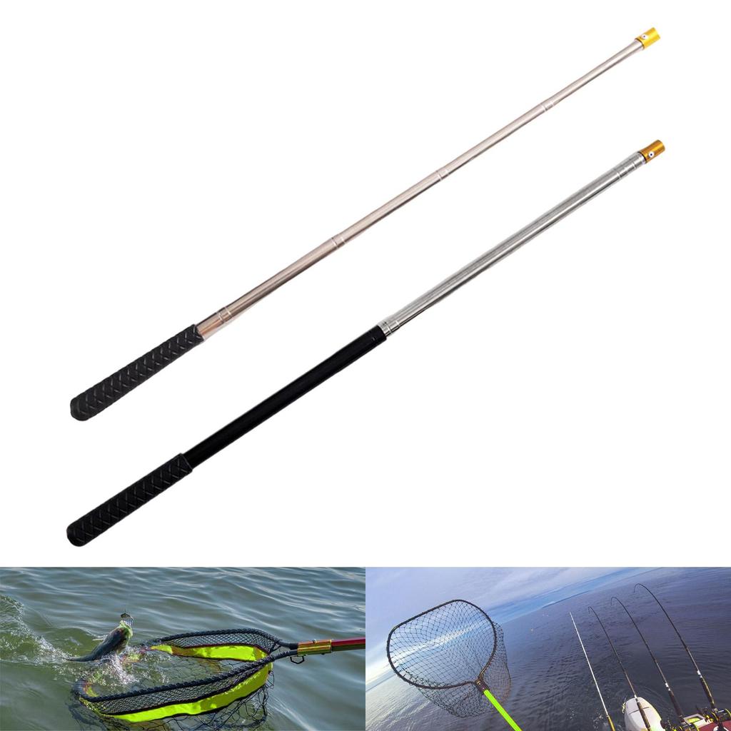 Retractable Landing Net Rod Lightweight Wear Resistant Non Slip Handle Versatile Telescopic Fishing Net Pole 5 Section Parts