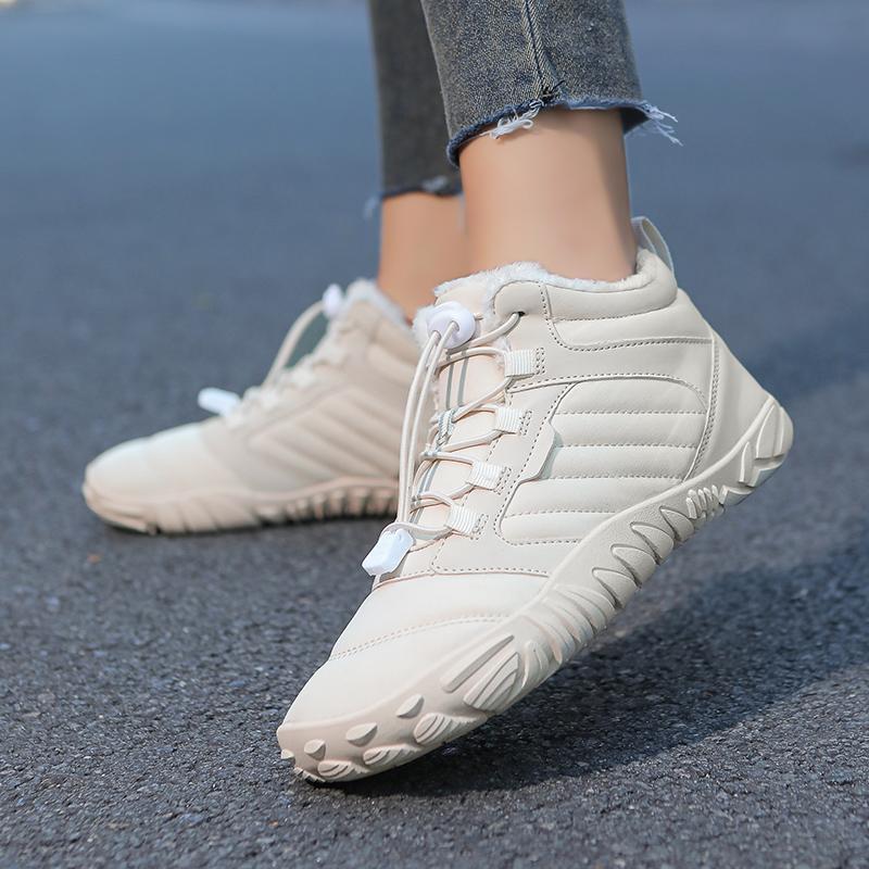 Plush Women's Snow Boots High-top Cotton Shoes Men's Warm Short Boots Non-slip Winter Outdoor Walking Shoes