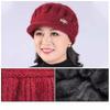 Autumn and Winter Mother's Hat with Velvet and Thickening Fashionable Warm Knitted Hat Middle Aged and Elderly Pumpkin Hat  Old Lady's Woolen Hat