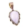 Natural Pink Opal Gemstone 925 Solid Sterling Silver Two Tone Pendant 1.50" m1L99