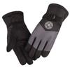 Men'S And Women'S Touch Screen Leather Gloves Winter Warm Waterproof Windproof Piled Thickened Outdoor Motorcycle Riding Gloves