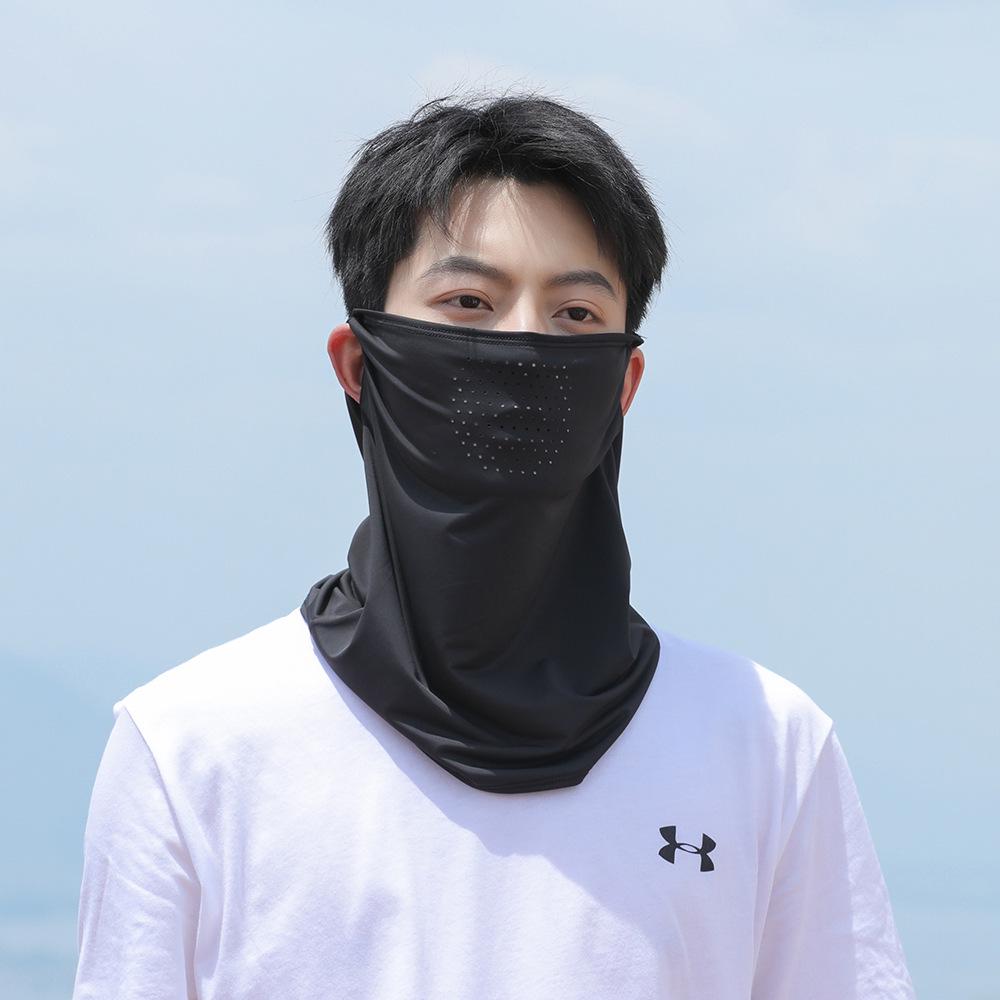 

UPF50+ Unisex Cooling Cycling Mask - Sun Protection, Breathable, Anti-UV, Ice Silk Fabric, Earloop Design One Size