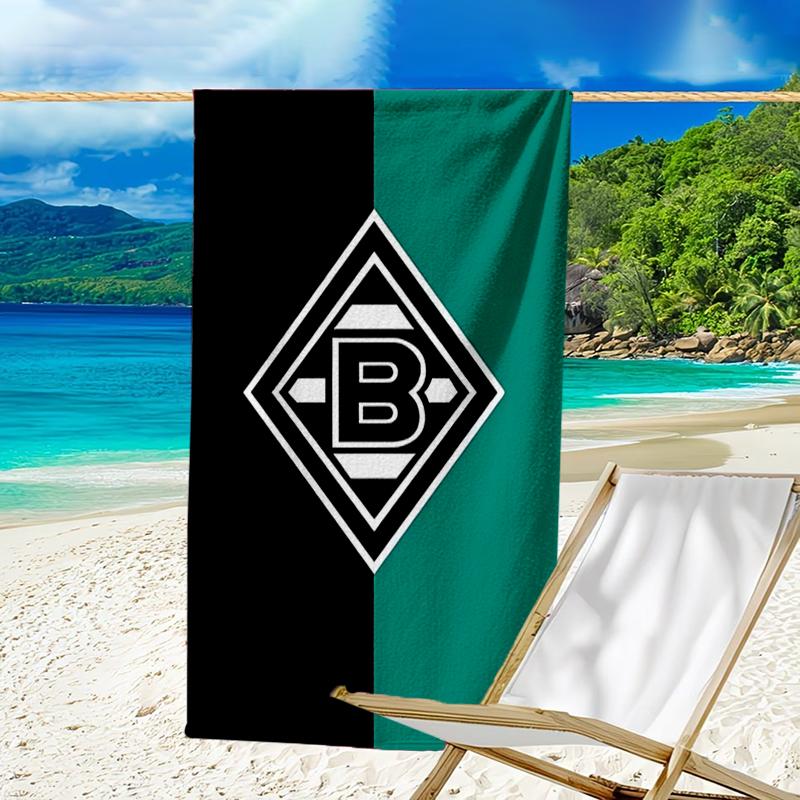 Mönchengladbach Wappen Strandtuch - Weiche, Saugfähige Mikrofaser, Leicht, Ideal für den Strand, Partys, Reisen, Camping Fanartikel