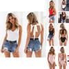 Elegant V Neck Backless Bandage Tie Knot One-piece Solid Swimsuit Swimwear For Women