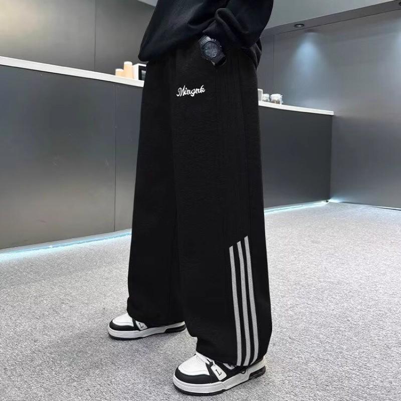 

Спортивные брюки-кюлоты для мальчиков на весну и осень - стиль 2025 для детей среднего и старшего возраста 140 cm чёрный