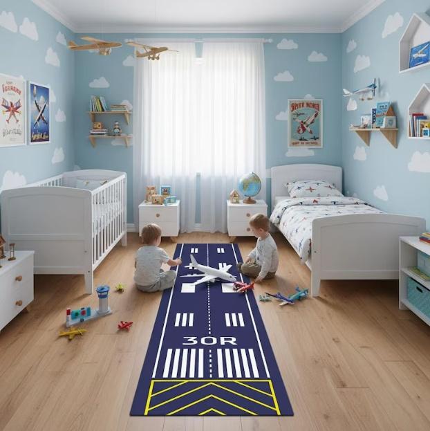 Floor Mats Runway Rug Aviation Airport Track Design Living Room Bedroom Mats Home Decoration Carpet  Game Mat
