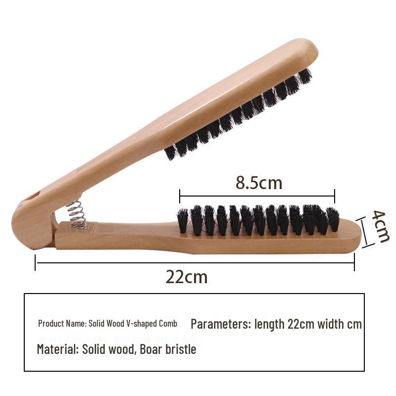 

Деревянная расческа-лопатка из дерева лотоса со щетиной кабана - Термостойкая, разглаживающая щетка для волос