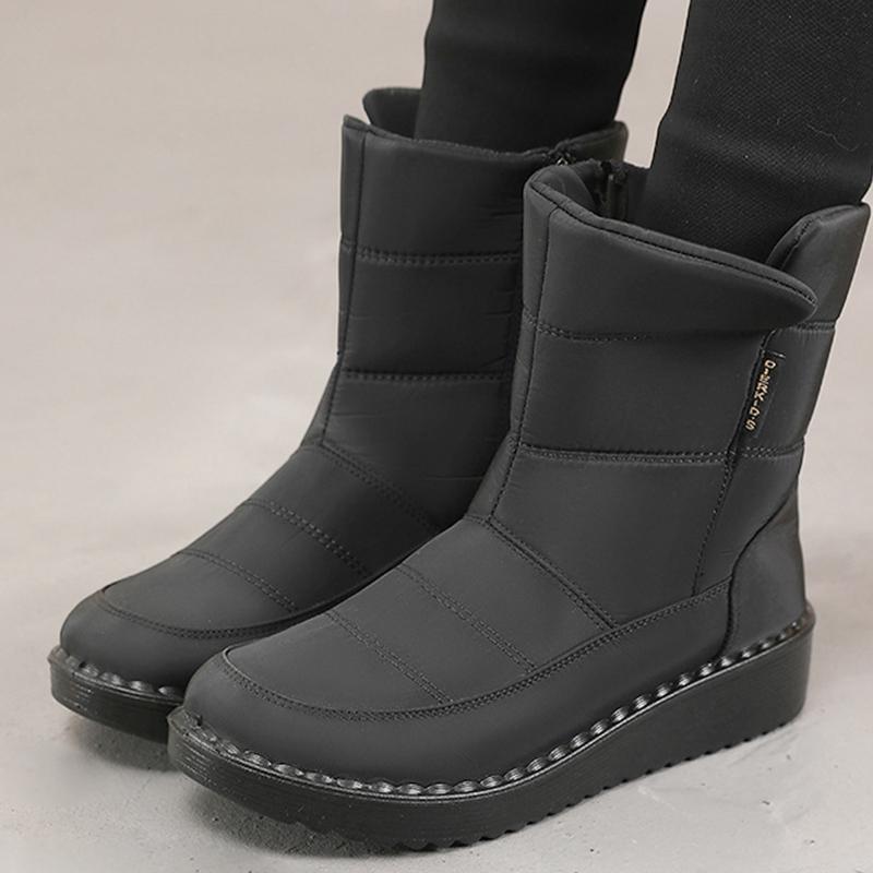 Snow Boots Woman 2025 Trend Women Shoes Platform Shoes Woman Plush Mid Women's High Boots New Botas Mujer Winter Ladies Boots
