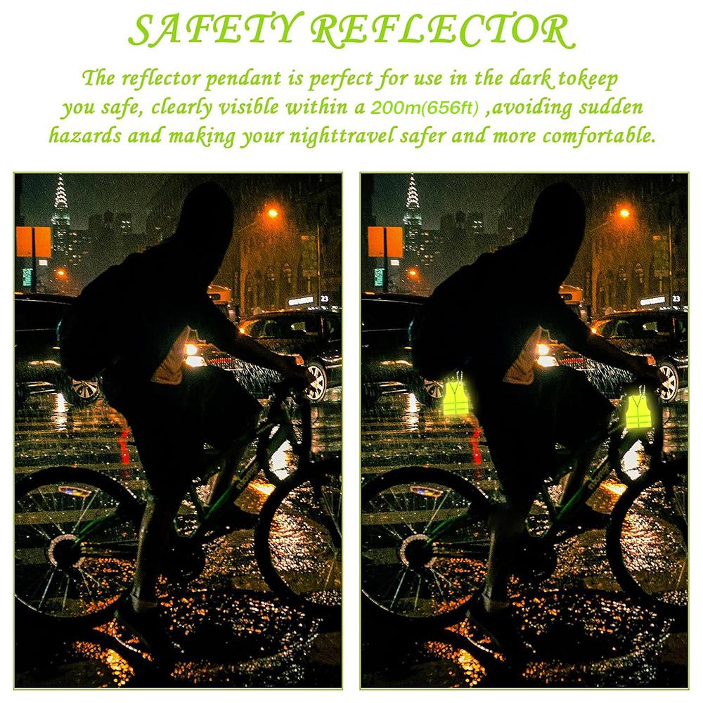 Xiaomi 20PCS Double-sided Reflective Pendant Set Vest Shape Night Reflective Key Chain Accessories Backpack Pendant