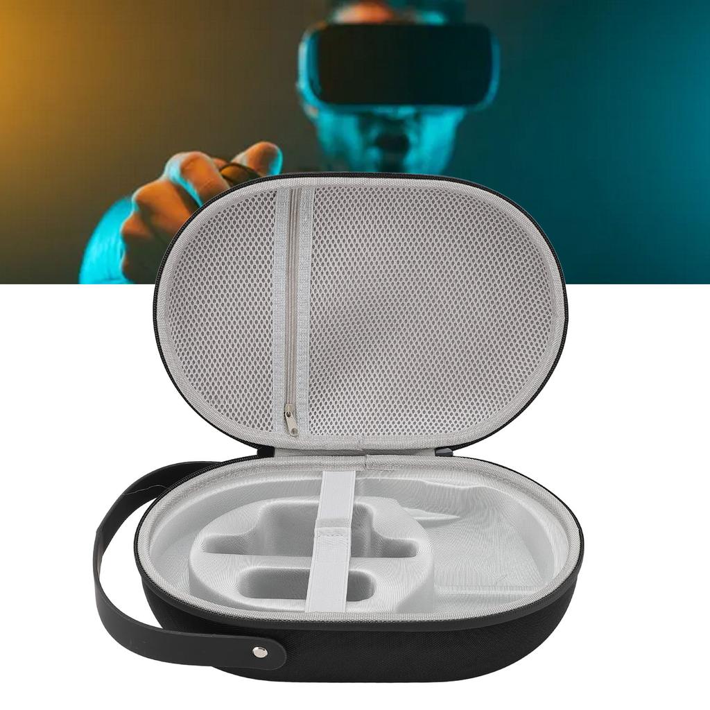 Carrying Case for Vision Pro EVA Water Resistant Shockproof Portable VR Headset Organizer Bag for Tr