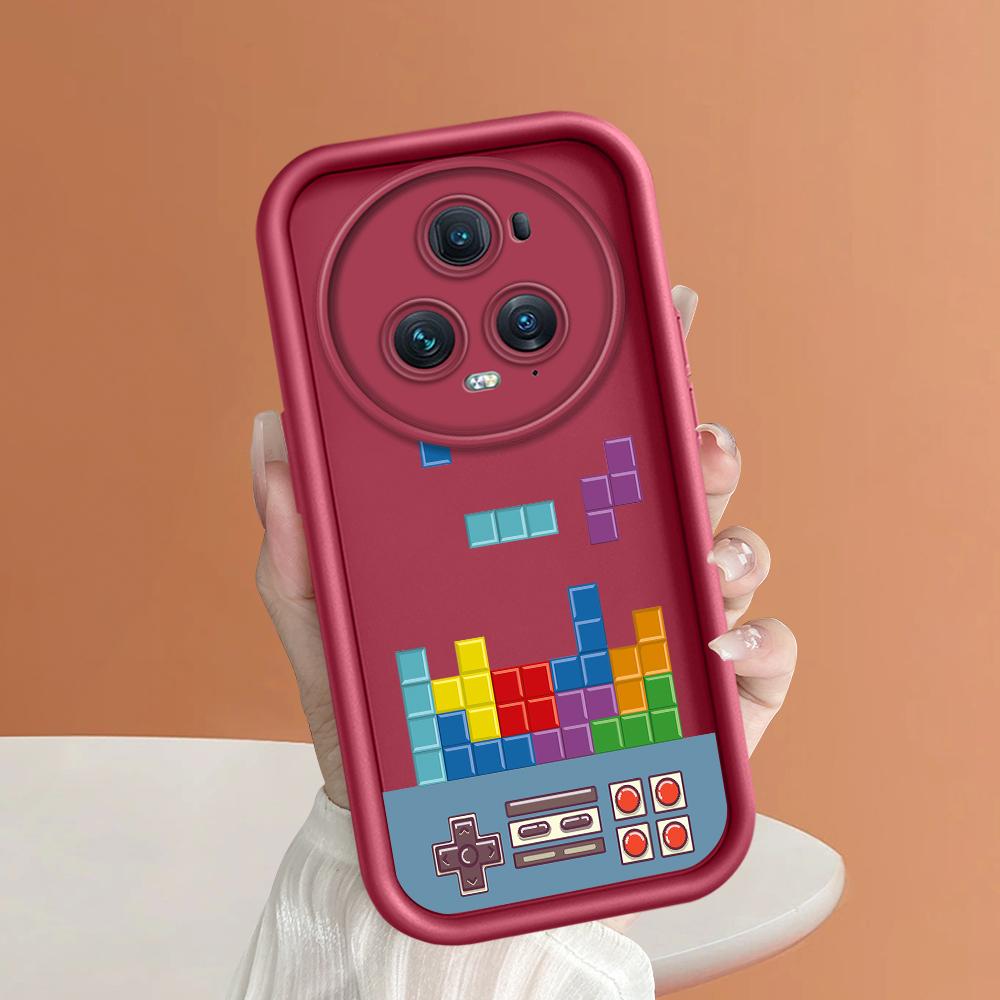 Soft Silicone Square Ladder Printing Pattern Phone Casing Full Cover Camera Shockproof Protection Rubber Case for Huawei Honor