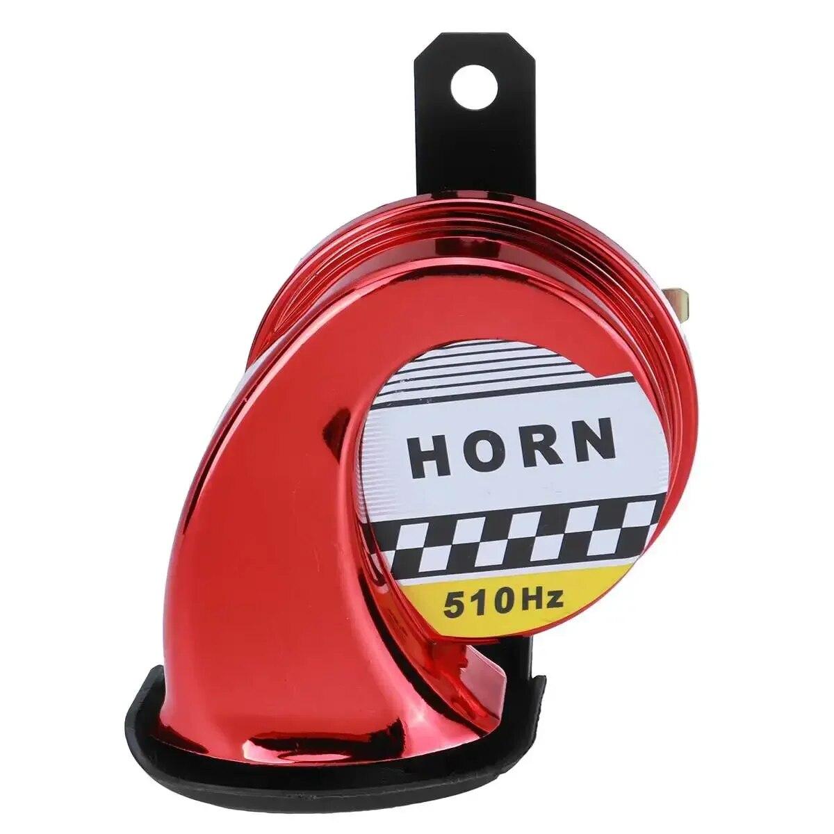 

Універсальний 400db DC 12V Мотоцикл Snail Air Horn Siren Супер гучний водонепроникний звуковий сигнал для автомобіля, вантажівки, мотоцикла червоний