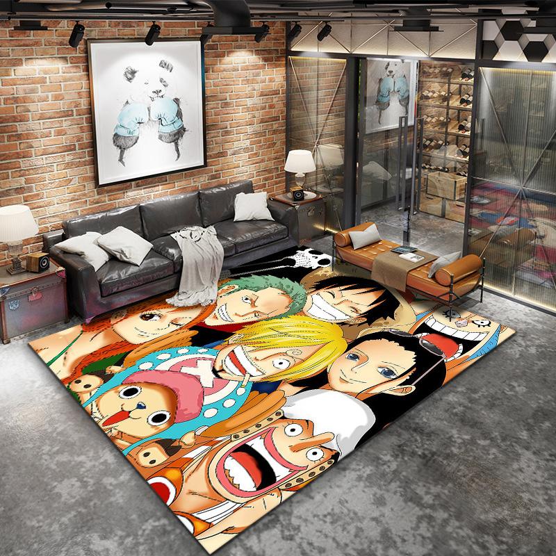 Covor Anime One Piece pentru Sufragerie, Dormitor, Casă, Decorare Canapea, Covor Antiderapant pentru Joacă Copii