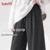 Baleno 2025 H/W Damen Weich fallende Hose mit hohem Bund und weitem Bein