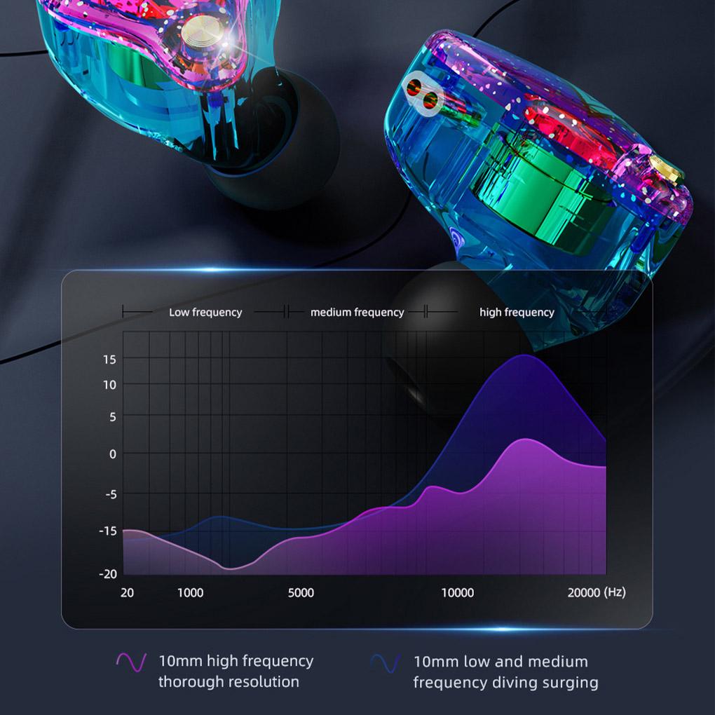 Wired Earphone In-ear Type Gaming Headphone Stereo Sound Headset with Detachable HiFi Stereo Sound Headset with Microphone
