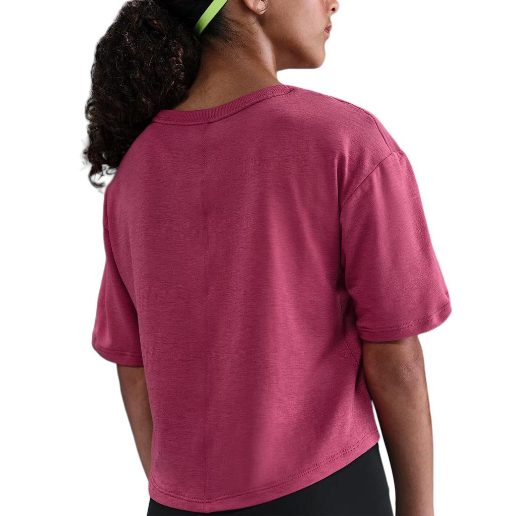 Nike Logo Round Neck Loose Short Sleeve T-Shirt Kids Tops Beetroot FZ5602-634