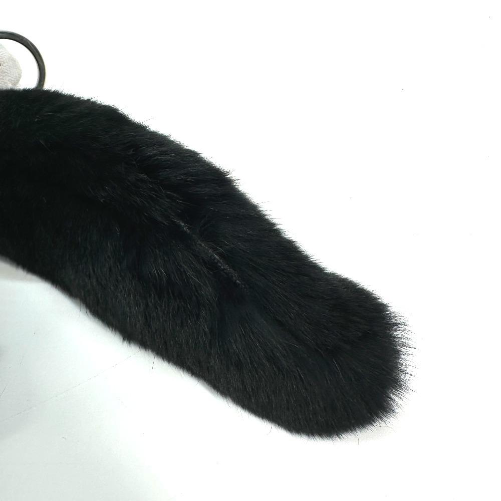 MIUMIU Bag Charm Key Holder Black