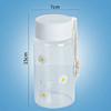 Small Daisy Frosted Plastic Mug Transparent Portable Travel Tea Cup BPA Free Cute Outdoor Girl Water Cup Children Water Bottle