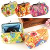Portamonete portamonete con portamonete ricamato con fiori carini alla moda da donna