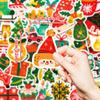 50 New Products Green Socks Christmas Series Stickers Decorative Water Cup Guitar Holiday Gift Creative Stickers