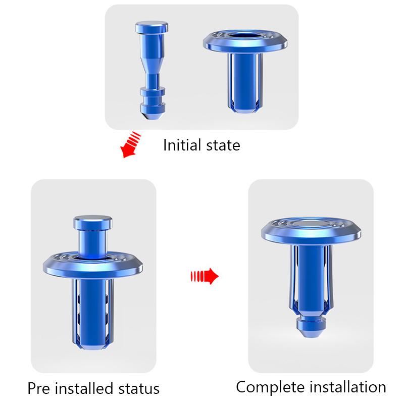 SEAMETAL 5 SZTUK 6mm Klamra Rozporowa do Motocykla Stop Aluminium Śruby Nakrętki do Pojazdów Elektrycznych Akcesorium do Wymiany Klamry Obudowy