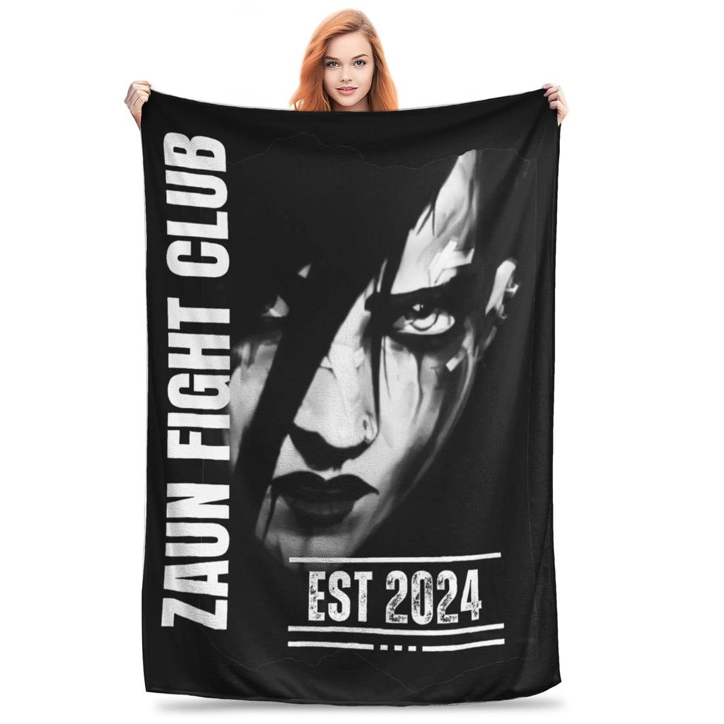 Sevika Arcane Movie Jinx Blankets Flannel Spring Autumn Breathable Super Soft Throw Blankets for Home Couch Bedding Throws