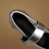 Fashion New Women's Genuine Leather Sheepskin Metal Belt Buckle with Hollowed Out Breathable Midsole Mary Jane Single Shoe