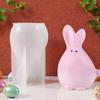 DIY Crafts 3D Rabbit Mold Non-Stick Rabbit Candle Mold Easter Bunny Silicone Mold  Gift Creating