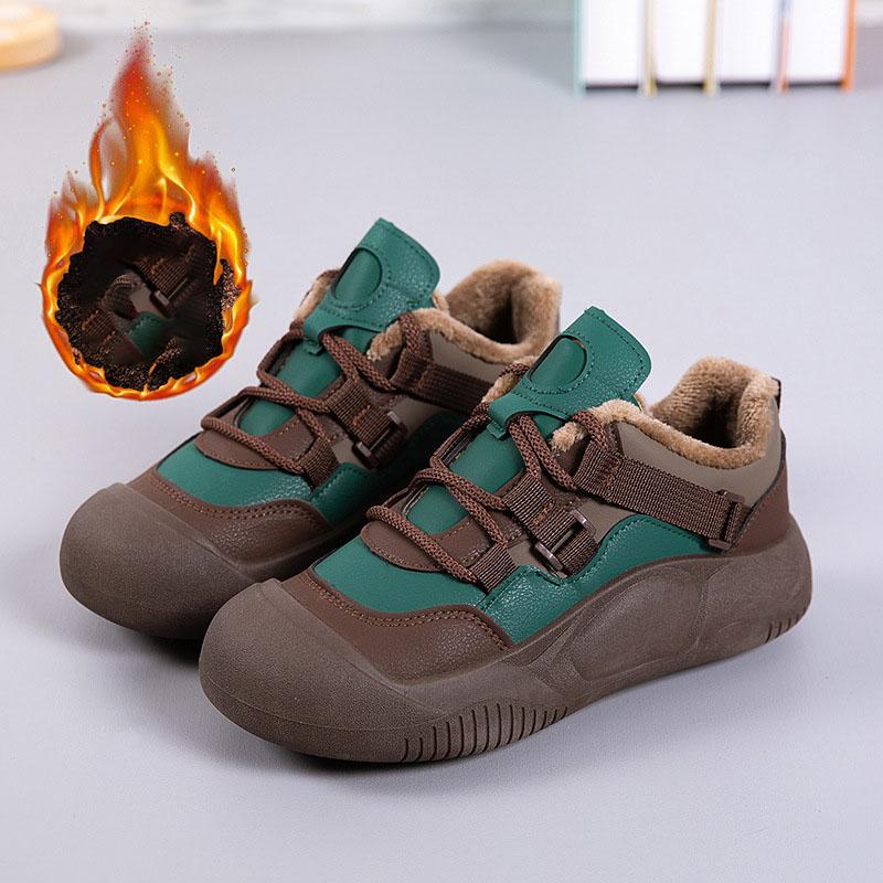 Женские зимние теплые утолщенные спортивные туфли белые туфли с толстой подошвой нескользящие повседневные теплые кроссовки на шнуровке 40 2980₽