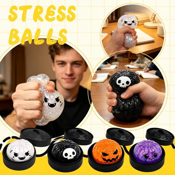 Halloween Ghost Dumpling Squishy, Dumplings Squishies with Steamer Stress Balls, Elastic Stretch Fidget Sensory Toy,1PCS