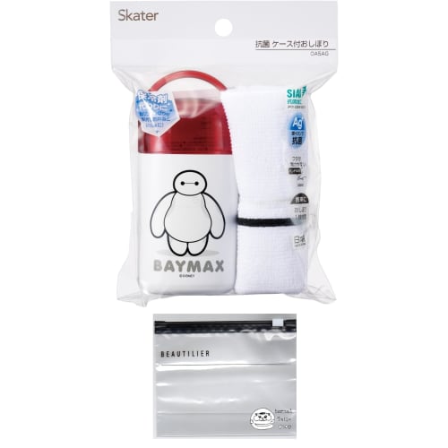 

Disney Hand Towel Set with Case, Antibacterial Hand Towel Case, Made in Japan, 32x28cm, Baymax Set (Hand Towel, Slider Bag)
