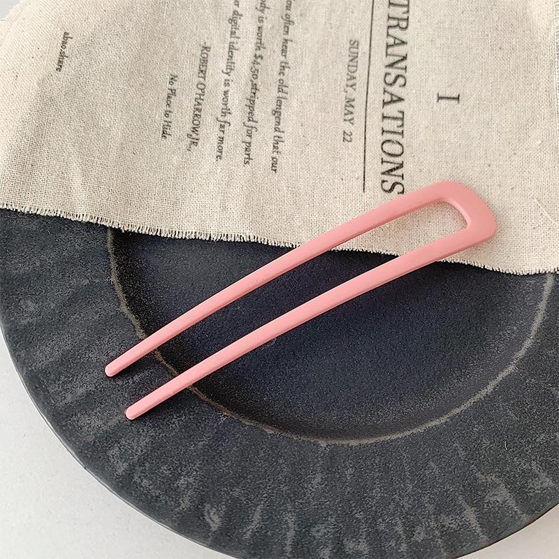 

Простые U-образные заколки для волос, заколки для женщин и девочек, палочки для волос, аксессуары для невесты, металлические заколки для волос золотого цвета, заколки розовый