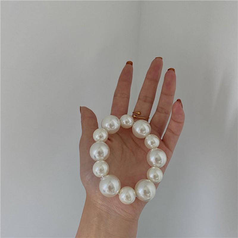 1 Pcs Woman Big Pearl Hair Ties Fashion Korean Style Hairband Scrunchies Girls Ponytail Holders Rubber Band Hair Accessories