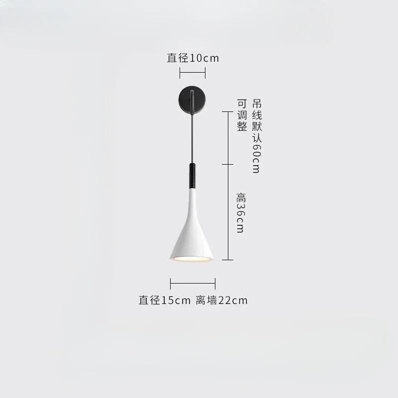 Modern Bedroom Bedside Wall Lights Gray White Black Aluminium Wall Sconces LED E27 Wall Lamp Indoor Living Room Illuminaire