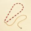 Elegant Crystal Green Gem Girl Waist Chain With Gold Metal Chain For Dress Accessory