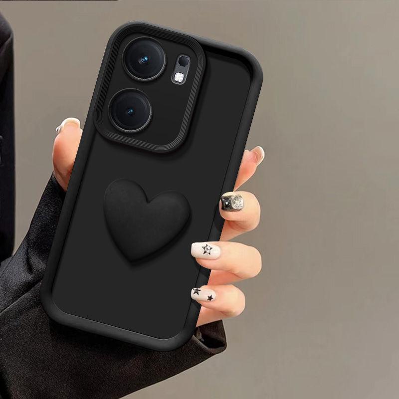 S 22 23 21 20 Cute 3d Love Heart Silicone Case For Samsung Galaxy S24 S21 S20 S23 Fe Ultra Plus 5g Women Matte Back Cover S20fe