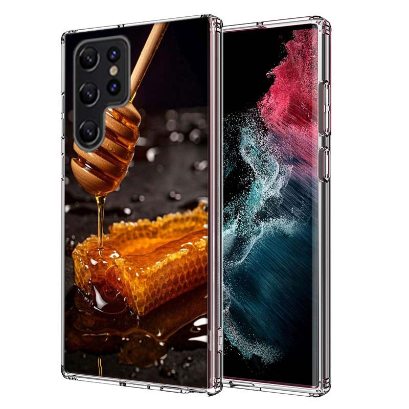 

Golden Honey Dripping From Honeycomb Capa Phone Case For Samsung S26 Ultra S25 Edge Galaxy S23 S21 S20 S24 FE S22 S10 Plus Cover Samsung S23 FE