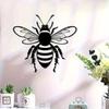 Metal Wall Art Bee, Iron Outdoor Sculpture, Garden Balcony Living Room Indoor Home Decor