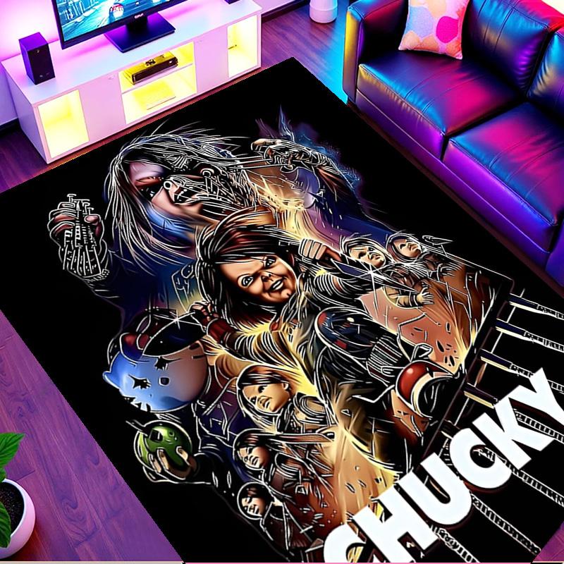 Bride of Chucky Print Rug, Washable Floor Carpet, For Entryway Dorm Laundry Room Office Study, Home Decor Birthday Christmas Gift