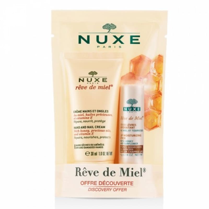 Nuxe Reves de Miel Hand Cream 30ml + Lip Balm 4g