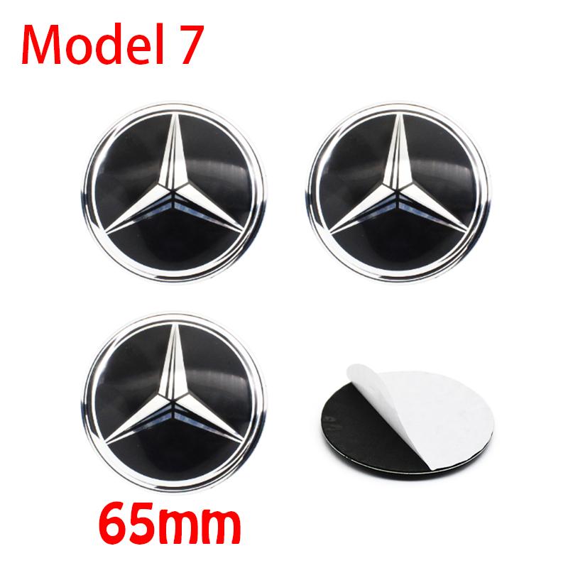 4Pcs 56mm 60mm 65mm Car Wheel Stickers Center Hub Cap Car Emblem Badge Decal For Mercedes Benz AMG W204 W205 W210 W211 W212 W213