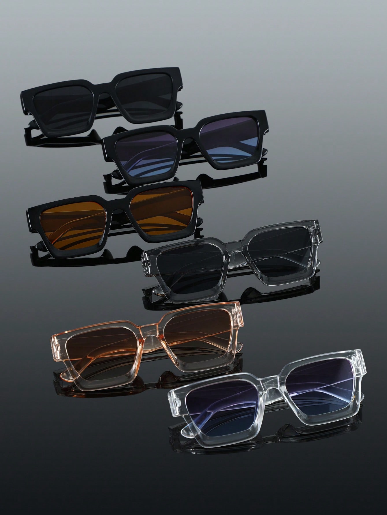 

6pcs Casual Elegant Personality Basic Unisex Sunglasses For Street Snap Musical Festival Fashion Accessories