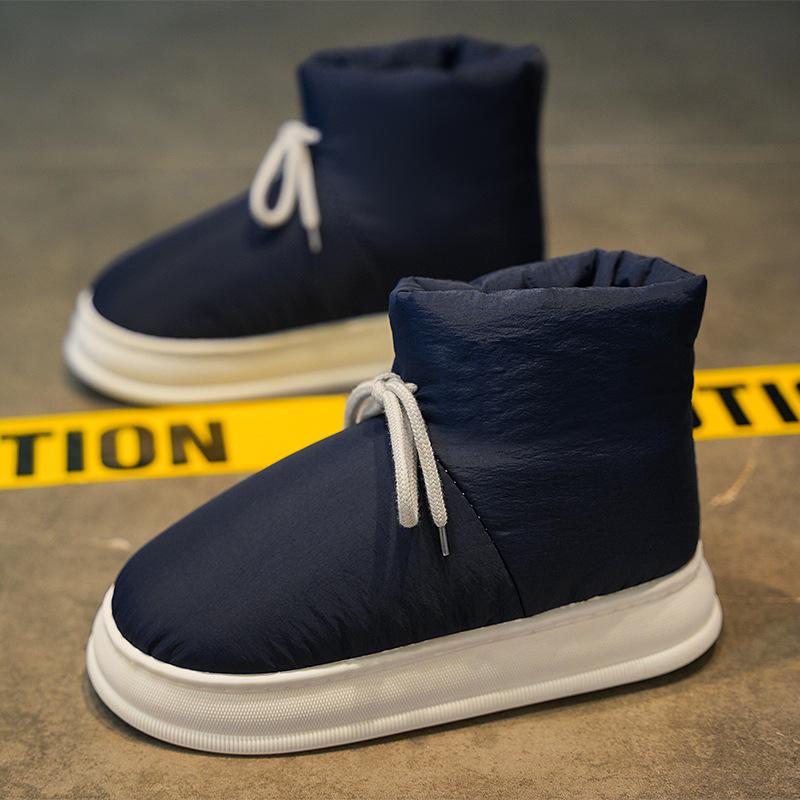 

Зимние ботинки на высоком каблуке из пуха, мужские, флисовые, утепленные, новинка 2024 года, зима, снег, северо-восток, холод и водонепроницаемость 40