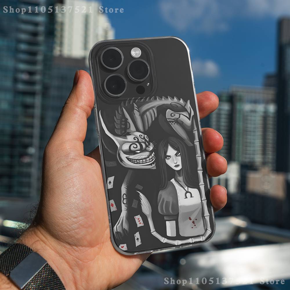 

Game A-Alice Madness Returns Phone Case For iPhone 17,16,15,14,13,12,11 Pro,Max,Plus,X,XS,XR,SE4,E Mini Transparent Soft Cover iPhone15Plus