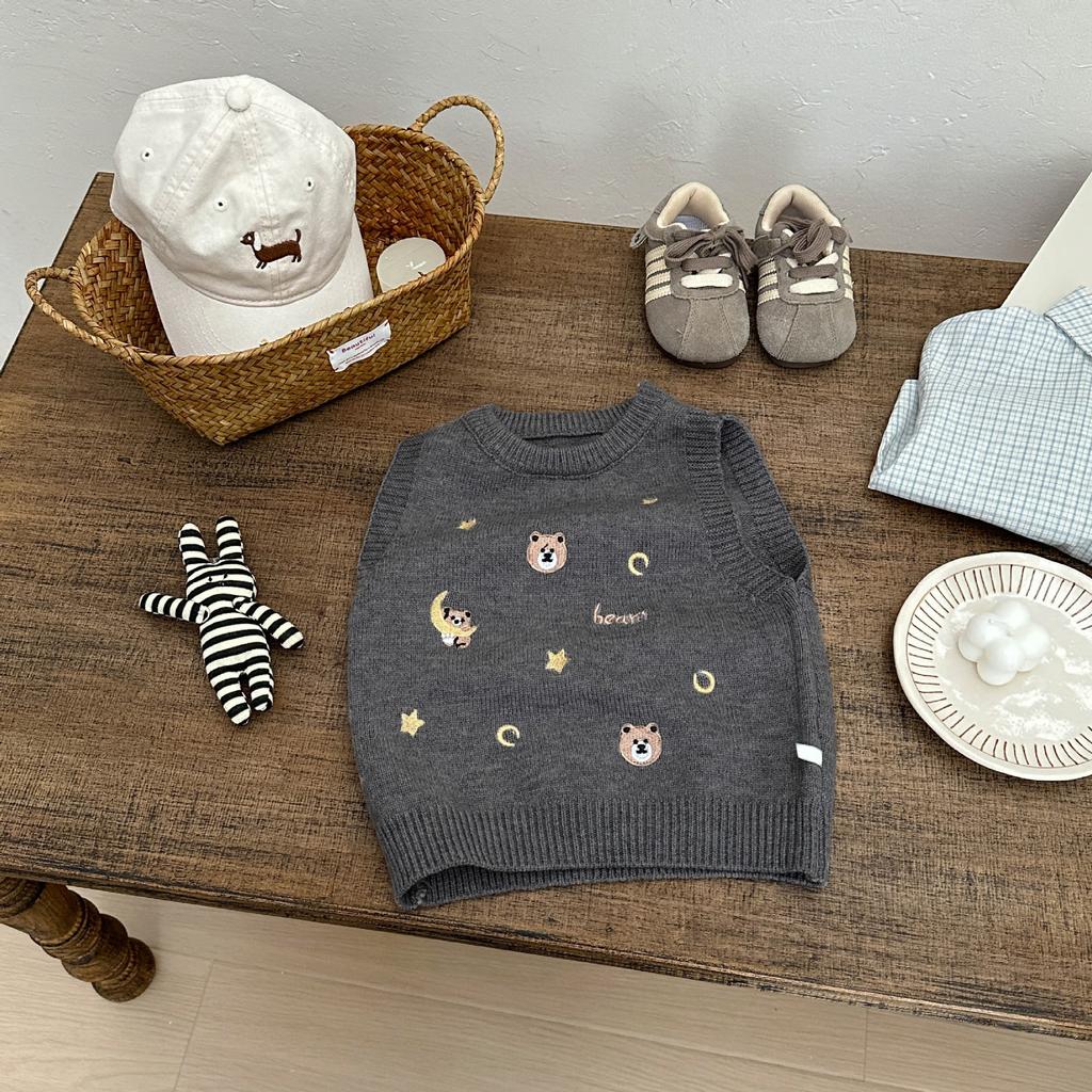 Early Spring Baby Korean Stacked Vest Spring And Autumn Handsome Baby Boy Fashion Knitted Vest Children'S Clothes