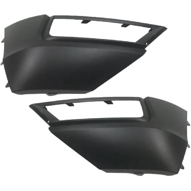 Auto Parts ABS Front Bumper Fog Light Grille Cover Replacement for VW Tiguan 2017 2018 2019 2020 2021 5NG853211 5NG853212(Black-Left)