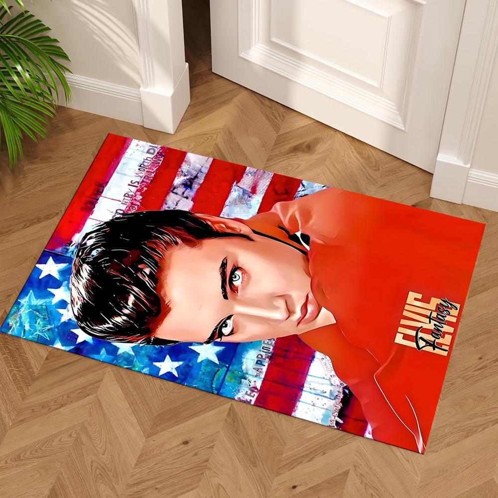 Elvis Presley Carpet Suitable for Dining Room Study Room Bedrooms Game Room Antislip Carpet Anime Office Decor Spiritual Gift