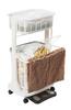 Sanko Plastic 2-Tier Laundry Basket with Bath Mat and Drying Rack, White