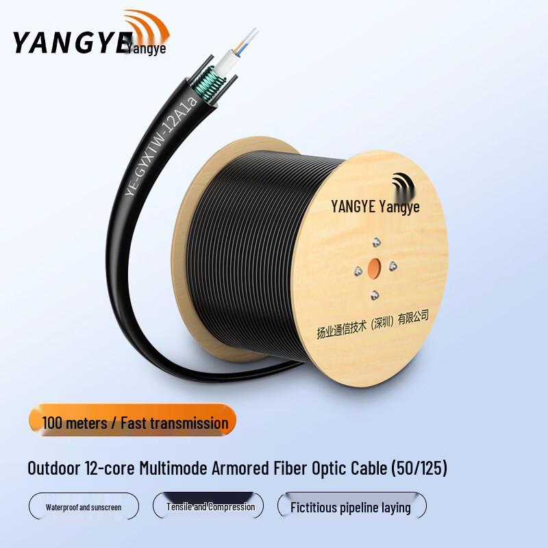 Yangye GYXTW Outdoor Armored Multimode Fiber Optic Cable