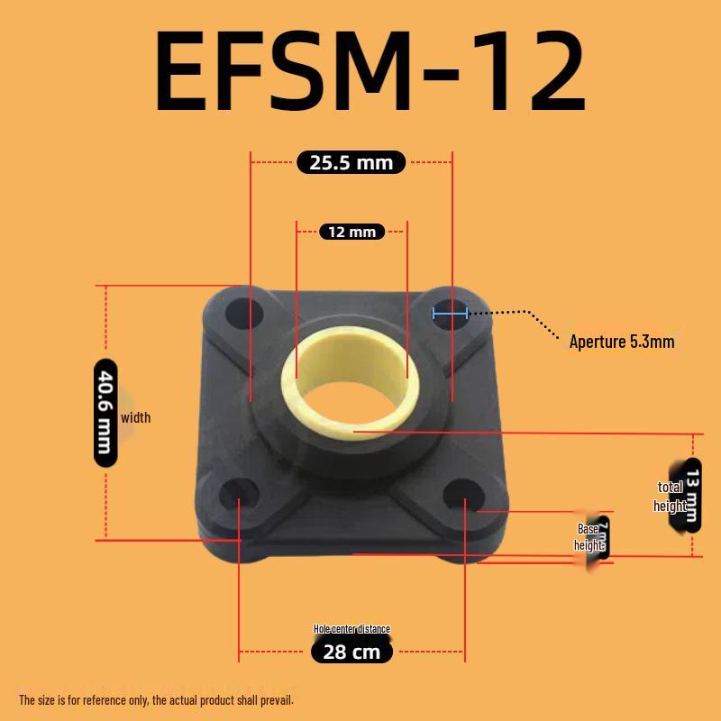 Kunststoff-Lagerbasis EFSM/EFOM/KSTM Serie (Größen: 8-30)